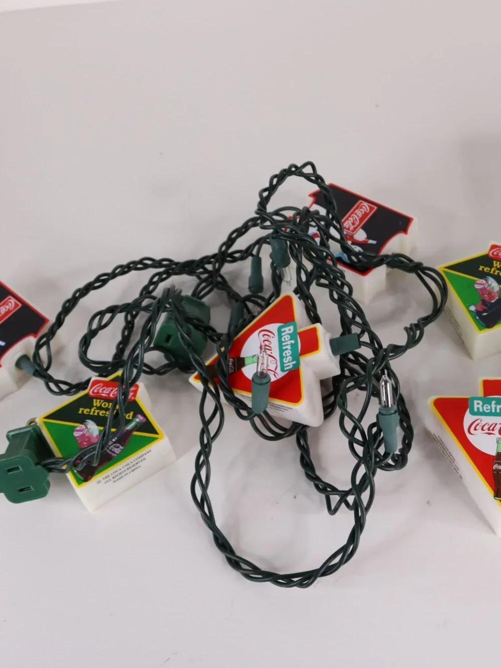 Coca Cola Holiday Lights * Set of 10 with Large Pieces * Fully Working